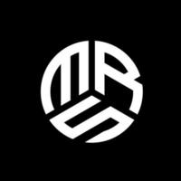 création de logo de lettre mme sur fond noir. concept de logo de lettre initiales créatives mme. conception de lettre de mme. vecteur