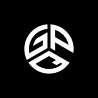 création de logo de lettre gpq sur fond blanc. concept de logo de lettre initiales créatives gpq. conception de lettre gpq. vecteur