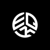 création de logo de lettre eqk sur fond blanc. concept de logo de lettre initiales créatives eqk. conception de lettre eqk. vecteur