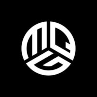 création de logo de lettre mqg sur fond noir. concept de logo de lettre initiales créatives mqg. conception de lettre mqg. vecteur