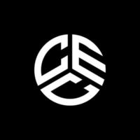 création de logo de lettre cec sur fond blanc. concept de logo de lettre initiales créatives cec. conception de lettre cec. vecteur