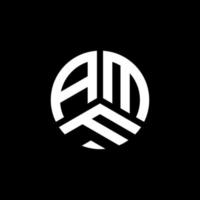 création de logo de lettre amf sur fond blanc. concept de logo de lettre initiales créatives amf. conception de lettre amf. vecteur