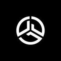 création de logo de lettre djl sur fond blanc. concept de logo de lettre initiales créatives djl. conception de lettre djl. vecteur
