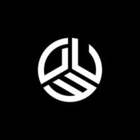 création de logo de lettre duw sur fond blanc. concept de logo de lettre initiales créatives duw. conception de lettre duw. vecteur