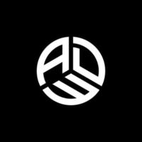 création de logo de lettre adw sur fond blanc. concept de logo de lettre initiales créatives adw. conception de lettre adw. vecteur