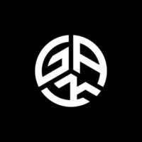 création de logo de lettre gak sur fond blanc. concept de logo de lettre initiales créatives gak. conception de lettre gak. vecteur