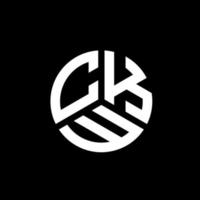 création de logo de lettre ckw sur fond blanc. concept de logo de lettre initiales créatives ckw. conception de lettre ckw. vecteur