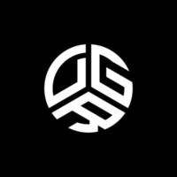 création de logo de lettre dgr sur fond blanc. concept de logo de lettre initiales créatives dgr. conception de lettre dgr. vecteur