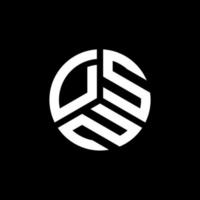 création de logo de lettre dsn sur fond blanc. concept de logo de lettre initiales créatives dsn. conception de lettre dsn. vecteur
