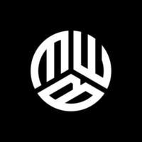 création de logo de lettre mwb sur fond noir. concept de logo de lettre initiales créatives mwb. conception de lettre mwb. vecteur