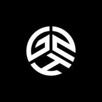 création de logo de lettre gzh sur fond blanc. concept de logo de lettre initiales créatives gzh. conception de lettre gzh. vecteur