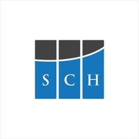 création de logo de lettre sch sur fond blanc. concept de logo de lettre initiales créatives sch. conception de lettre sch. vecteur
