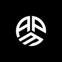 création de logo de lettre apm sur fond blanc. apm concept de logo de lettre initiales créatives. conception de lettre apm. vecteur