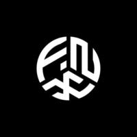 création de logo de lettre fnx sur fond blanc. concept de logo de lettre initiales créatives fnx. conception de lettre fnx. vecteur