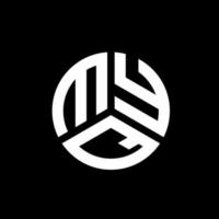 création de logo de lettre myq sur fond noir. concept de logo de lettre initiales créatives myq. conception de lettre myq. vecteur
