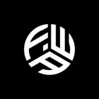 création de logo de lettre fwa sur fond blanc. concept de logo de lettre initiales créatives fwa. conception de lettre fwa. vecteur