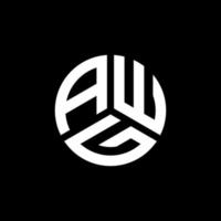 création de logo de lettre awg sur fond blanc. concept de logo de lettre initiales créatives awg. conception de lettre awg. vecteur