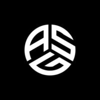 création de logo de lettre asg sur fond blanc. concept de logo de lettre initiales créatives asg. conception de lettre asg. vecteur