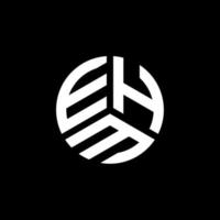 création de logo de lettre ehm sur fond blanc. concept de logo de lettre initiales créatives ehm. conception de lettre ehm. vecteur