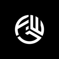 concept de logo de lettre initiales créatives fwl. conception de lettre fwl. création de logo de lettre fwl sur fond blanc. concept de logo de lettre initiales créatives fwl. conception de lettre fwl. vecteur