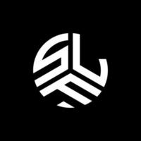création de logo de lettre slf sur fond noir. concept de logo de lettre initiales créatives slf. conception de lettre slf. vecteur