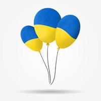 ballons colorés du drapeau de l'ukraine comme symbole de liberté vecteur