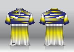 conception de maillot de polo pour les sports de plein air vue avant et arrière vecteur