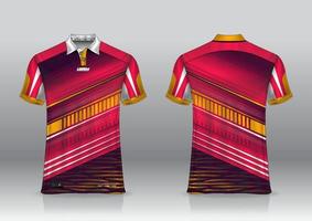 conception de maillot de polo pour les sports de plein air vue avant et arrière vecteur