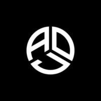 création de logo de lettre aoj sur fond blanc. concept de logo de lettre initiales créatives aoj. conception de lettre aoj. vecteur