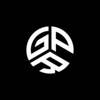 création de logo de lettre gpr sur fond blanc. concept de logo de lettre initiales créatives gpr. conception de lettre gpr. vecteur