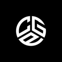création de logo de lettre cgp sur fond blanc. concept de logo de lettre initiales créatives cgp. conception de lettre cgp. vecteur