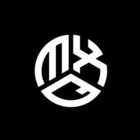 création de logo de lettre mxq sur fond noir. concept de logo de lettre initiales créatives mxq. conception de lettre mxq. vecteur