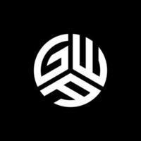 création de logo de lettre gwa sur fond blanc. concept de logo de lettre initiales créatives gwa. conception de lettre gwa. vecteur
