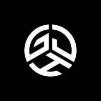 création de logo de lettre gjh sur fond blanc. concept de logo de lettre initiales créatives gjh. conception de lettre gjh. vecteur