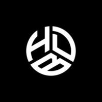 création de logo de lettre hdb sur fond blanc. concept de logo de lettre initiales créatives hdb. conception de lettre hdb. vecteur