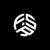création de logo de lettre fsr sur fond blanc. concept de logo de lettre initiales créatives fsr. conception de lettre fsr. vecteur
