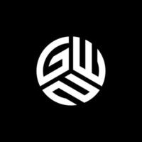 création de logo de lettre gwn sur fond blanc. concept de logo de lettre initiales créatives gwn. conception de lettre gwn. vecteur