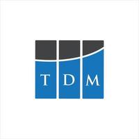 création de logo de lettre tdm sur fond blanc. concept de logo de lettre initiales créatives tdm. conception de lettre tdm. vecteur