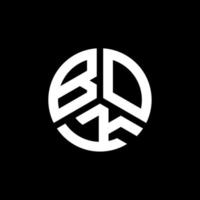 création de logo de lettre bok sur fond blanc. bok creative initiales lettre logo concept. conception de lettre bok. vecteur