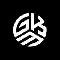 création de logo de lettre gkm sur fond blanc. concept de logo de lettre initiales créatives gkm. conception de lettre gkm. vecteur