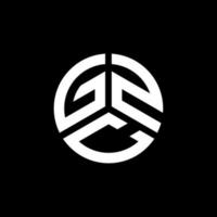 création de logo de lettre gzc sur fond blanc. concept de logo de lettre initiales créatives gzc. conception de lettre gzc. vecteur