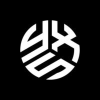 création de logo de lettre yxs sur fond noir. concept de logo de lettre initiales créatives yxs. conception de lettre yxs. vecteur