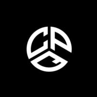 création de logo de lettre cpq sur fond blanc. concept de logo de lettre initiales créatives cpq. conception de lettre cpq. vecteur