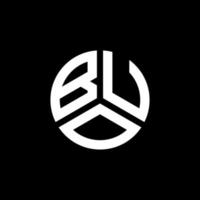 création de logo de lettre buo sur fond blanc. concept de logo de lettre initiales créatives buo. conception de lettre buo. vecteur