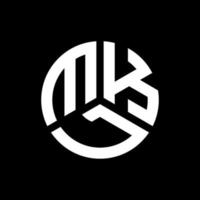 création de logo de lettre mjk sur fond blanc. concept de logo de lettre initiales créatives mjk. conception de lettre mjk. vecteur