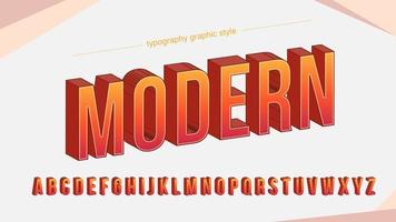 conception de typographie audacieuse moderne orange rouge vecteur