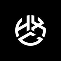 création de logo de lettre hxc sur fond blanc. concept de logo de lettre initiales créatives hxc. conception de lettre hxc. vecteur