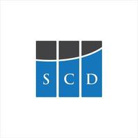 création de logo de lettre scd sur fond blanc. concept de logo de lettre initiales créatives scd. conception de lettre scd. vecteur
