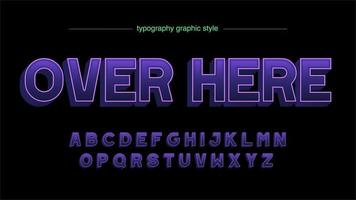 conception de typographie 3d majuscule violet vecteur