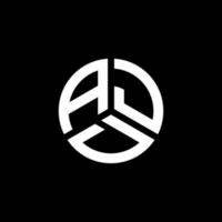 création de logo de lettre ajd sur fond blanc. concept de logo de lettre initiales créatives ajd. conception de lettre ajd. vecteur